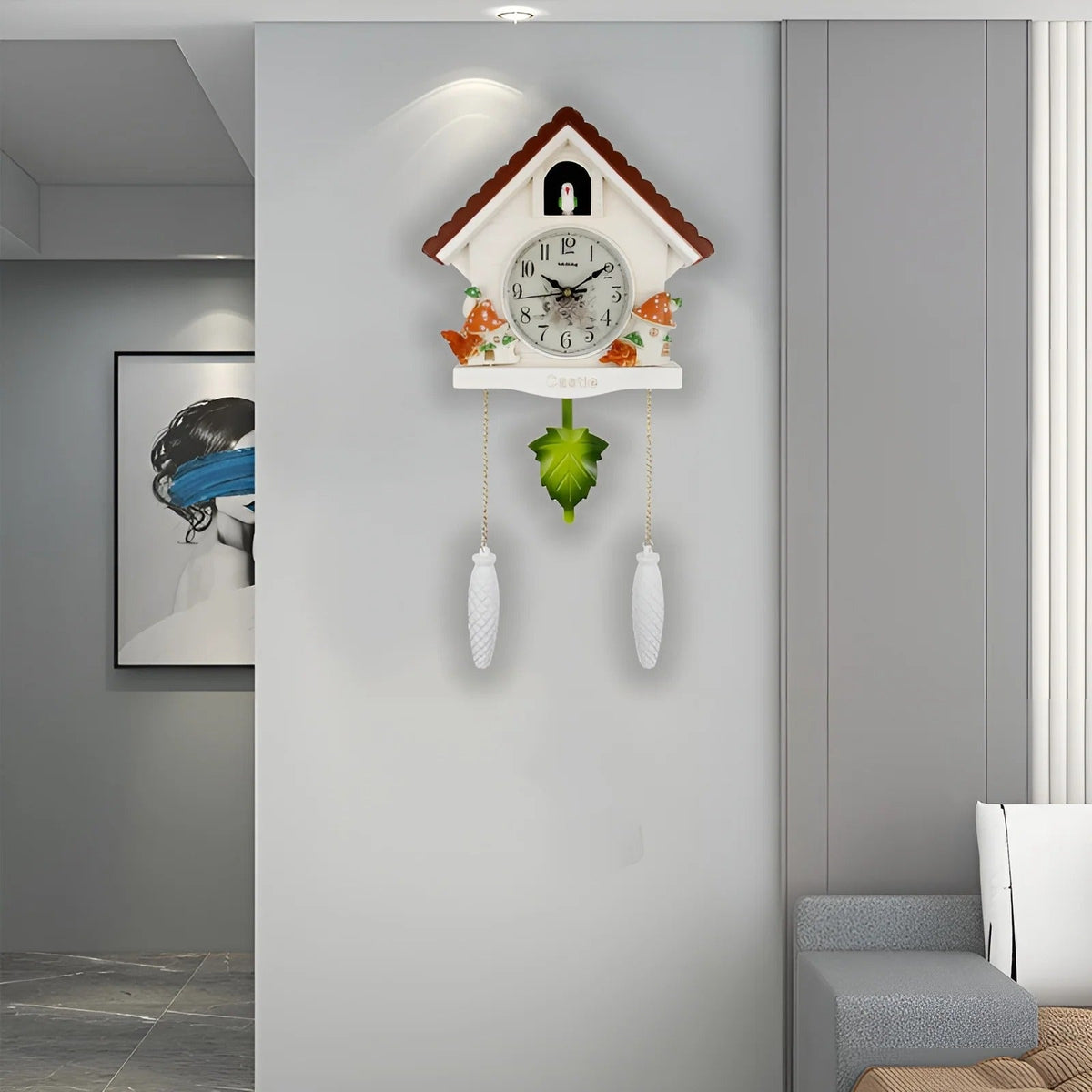 Colorful Chalet Wall Clock – product view 3