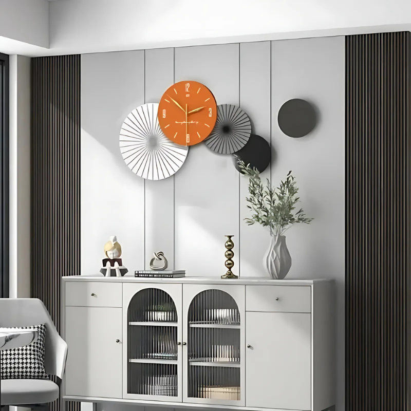 Colorful Circle Wall Clock – product view 3