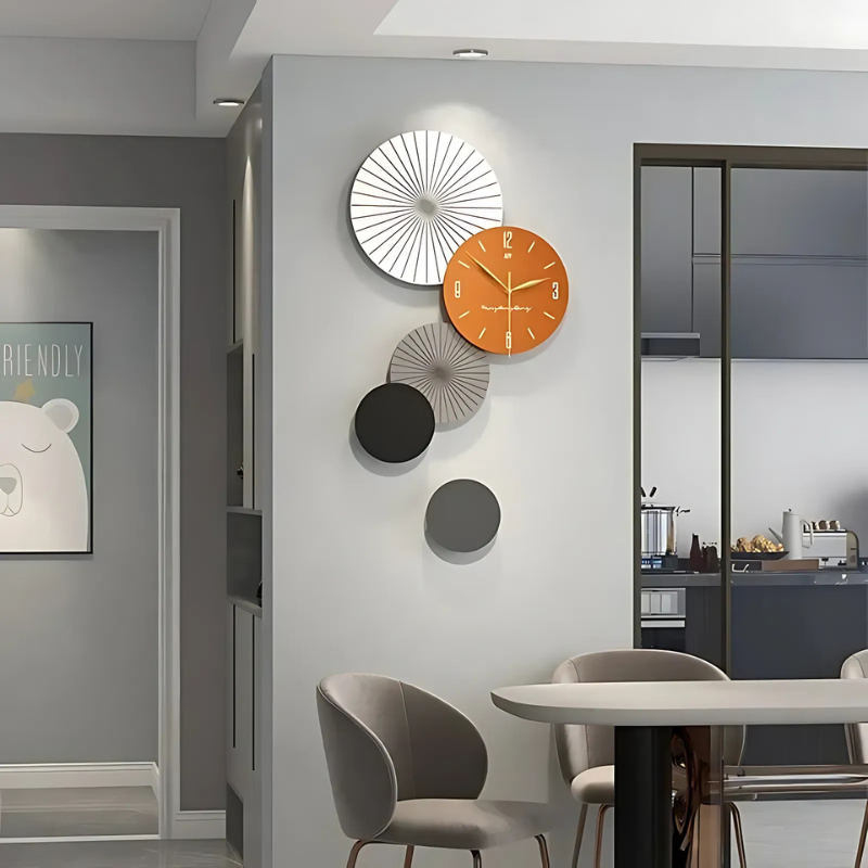 Colorful Circle Wall Clock – product view 6