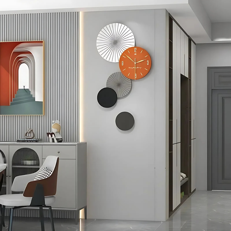 Colorful Circle Wall Clock – product view 7