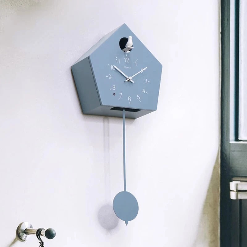 Colorful Cuckoo Pendulum Wall Clock – product view 2