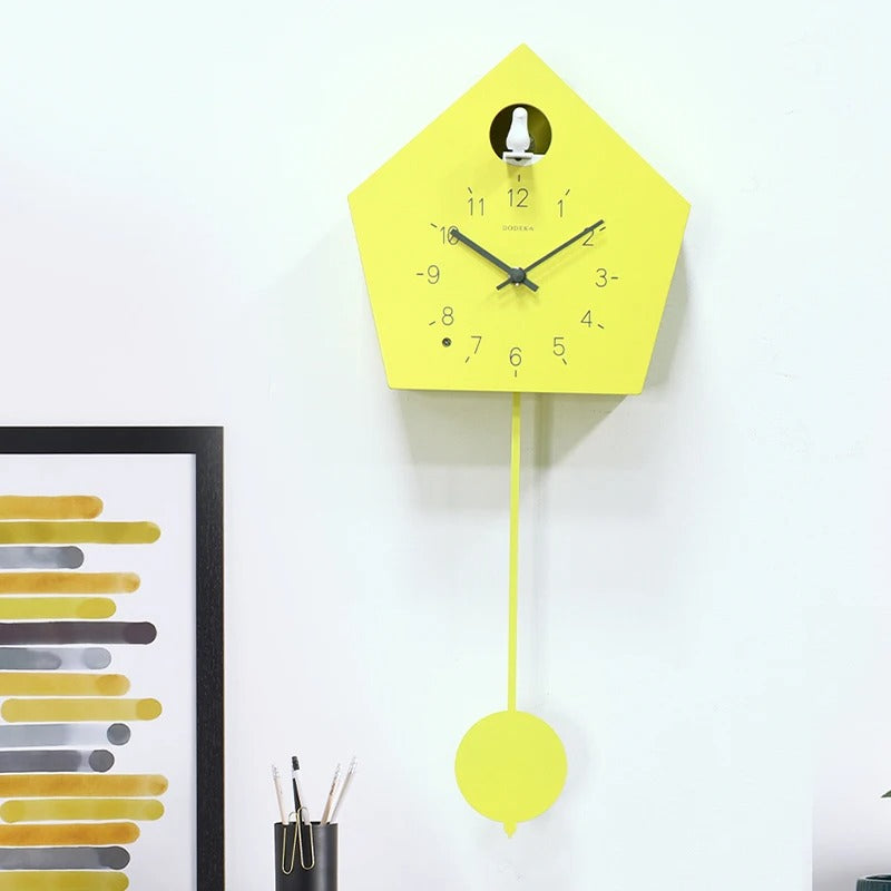 Colorful Cuckoo Pendulum Wall Clock – product view 4