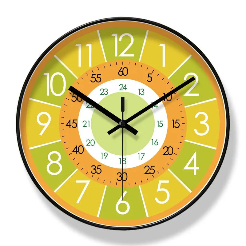 Colorful Educational Wall Clock – product view 2
