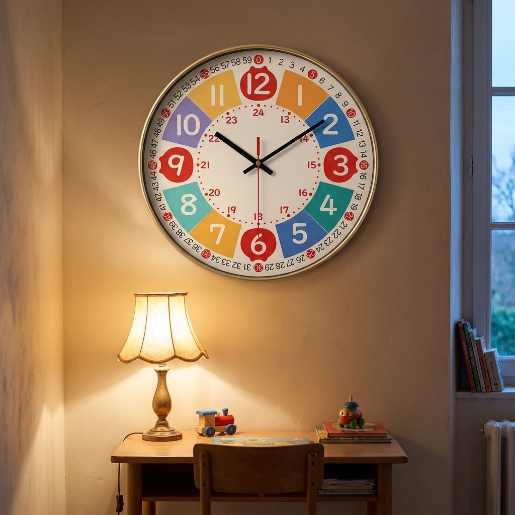 Colorful Educational Wall Clock for Children – product view 4