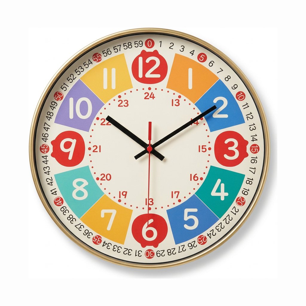 Colorful Educational Wall Clock for Children – product view 5