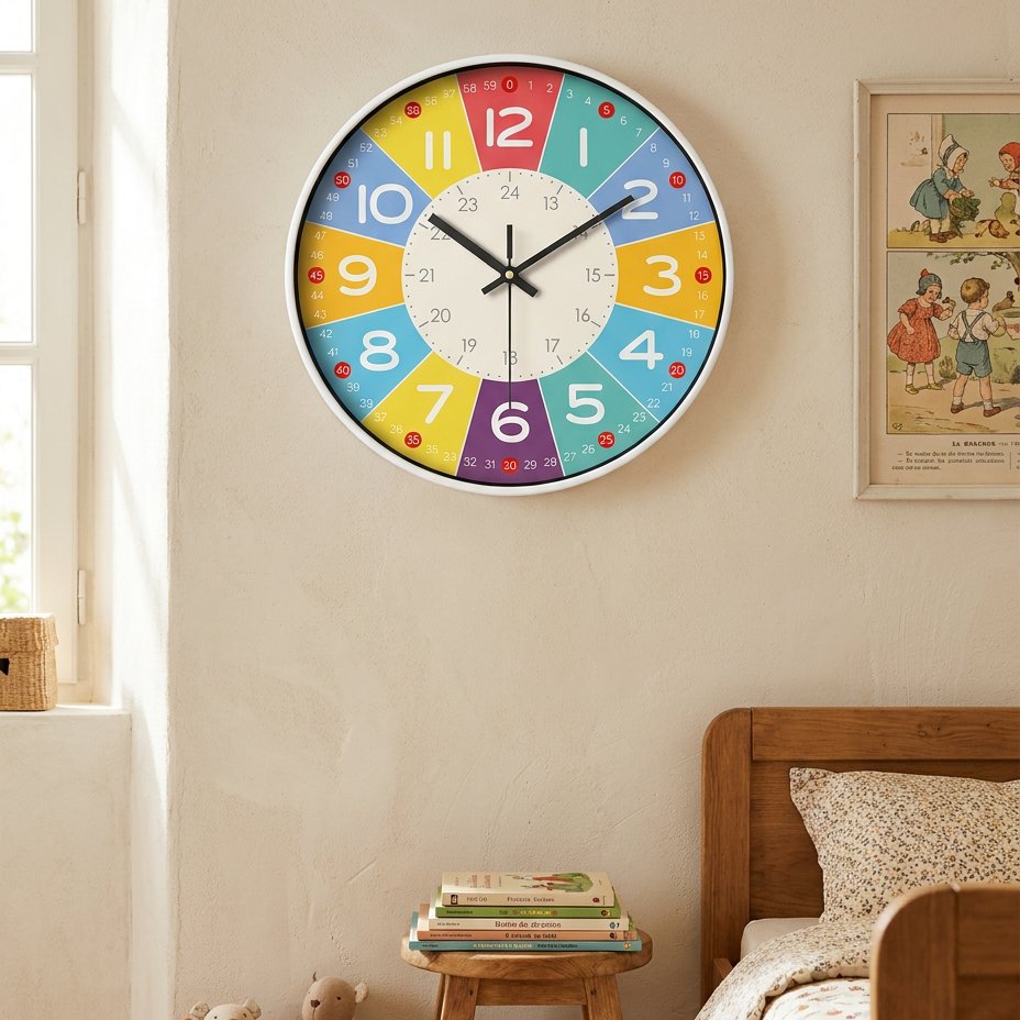 Colorful Numbers Wall Clock – product image