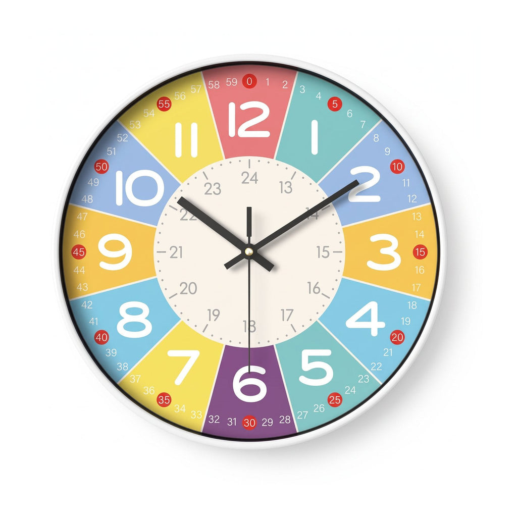 Colorful Numbers Wall Clock – product view 5