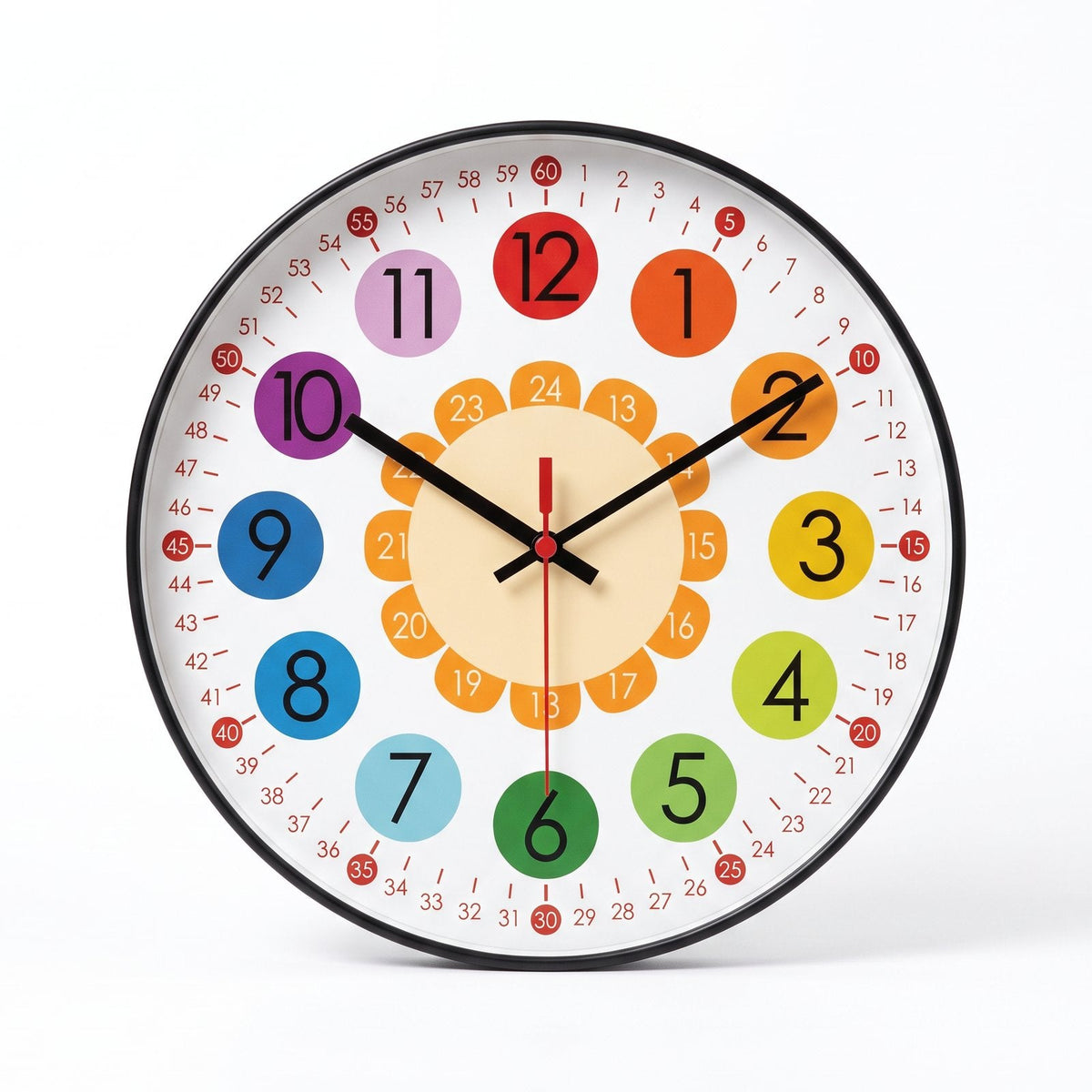 Colourful Number Children's Wall Clock – product view 5