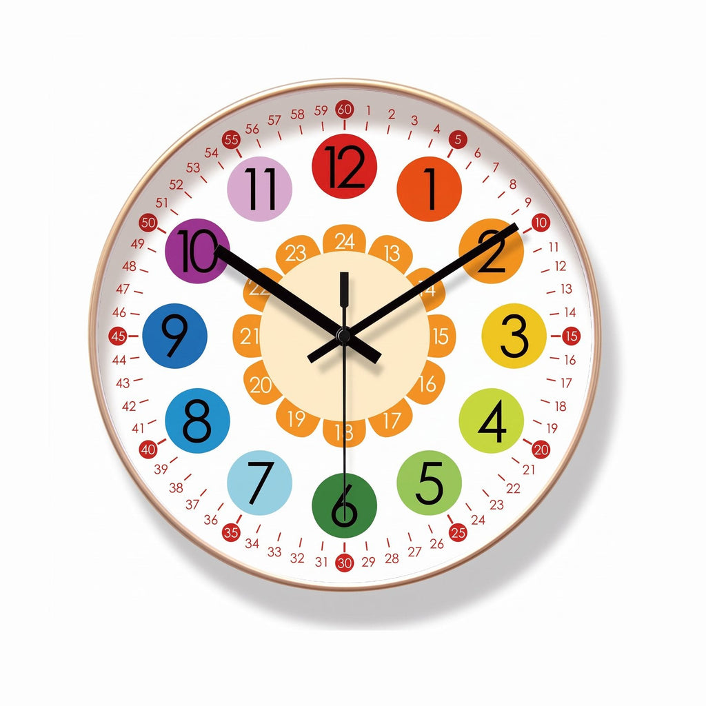Colourful Number Children's Wall Clock – product view 6