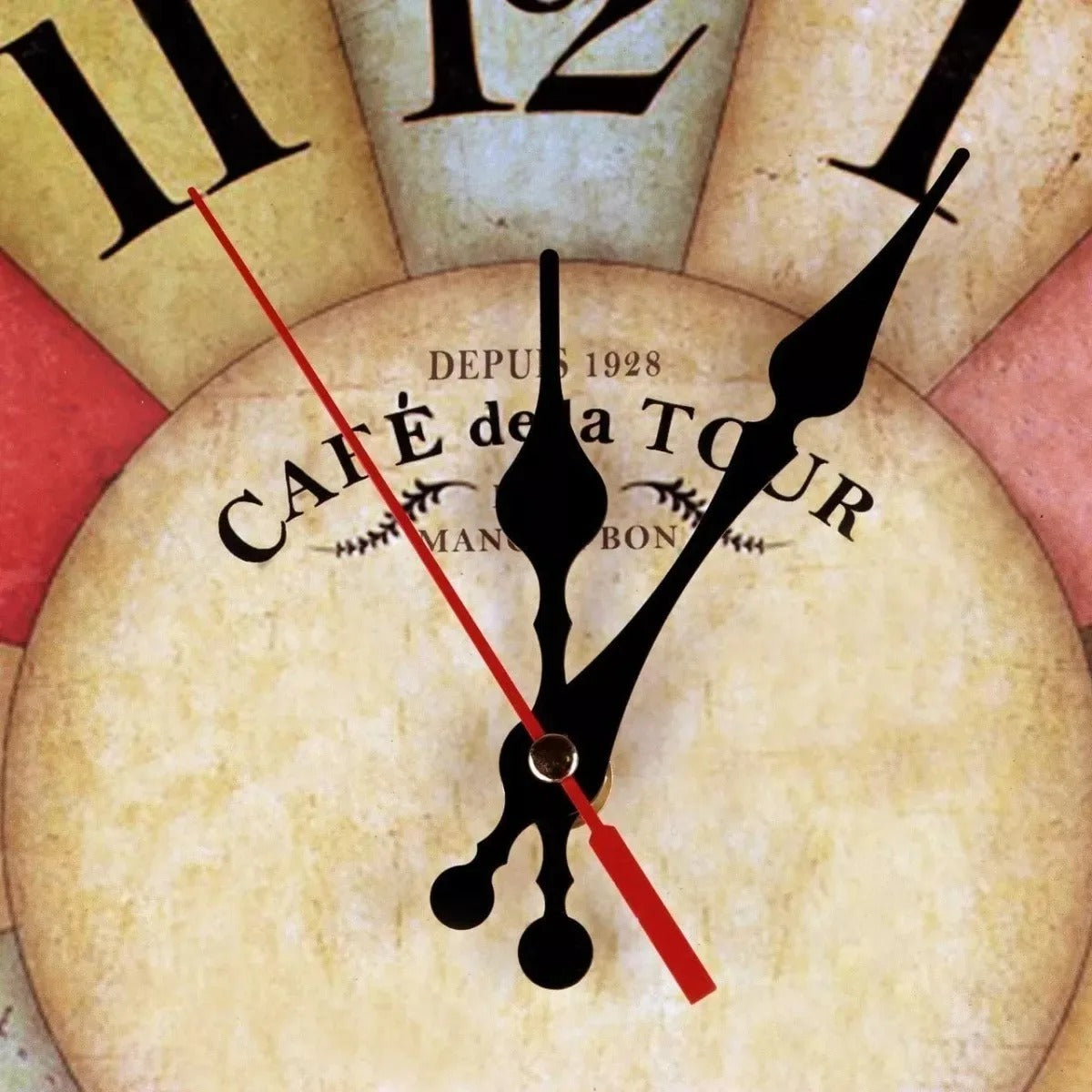 Colourful Vintage-Style Wall Clock – product view 3