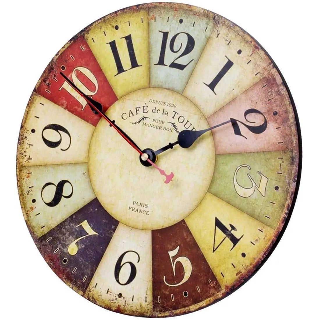 Colourful Vintage-Style Wall Clock – product view 5
