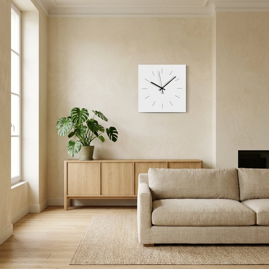Contemporary Square Wall Clock – product view 2