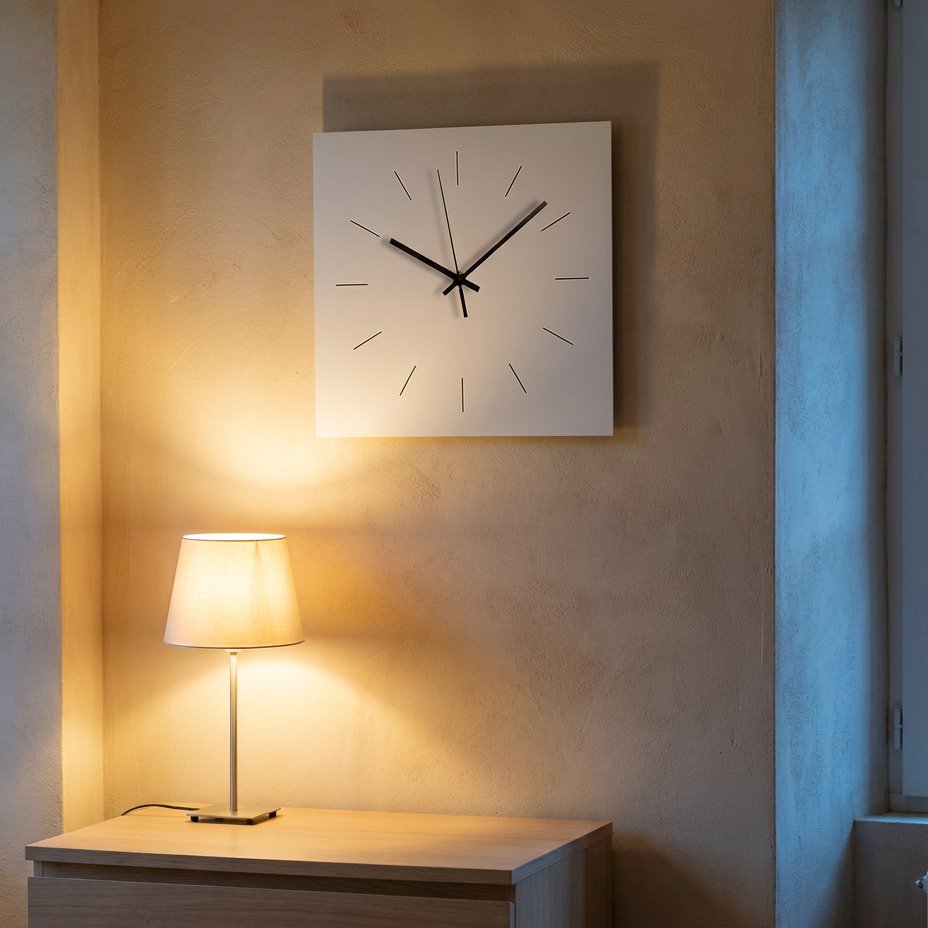 Contemporary Square Wall Clock – product view 3