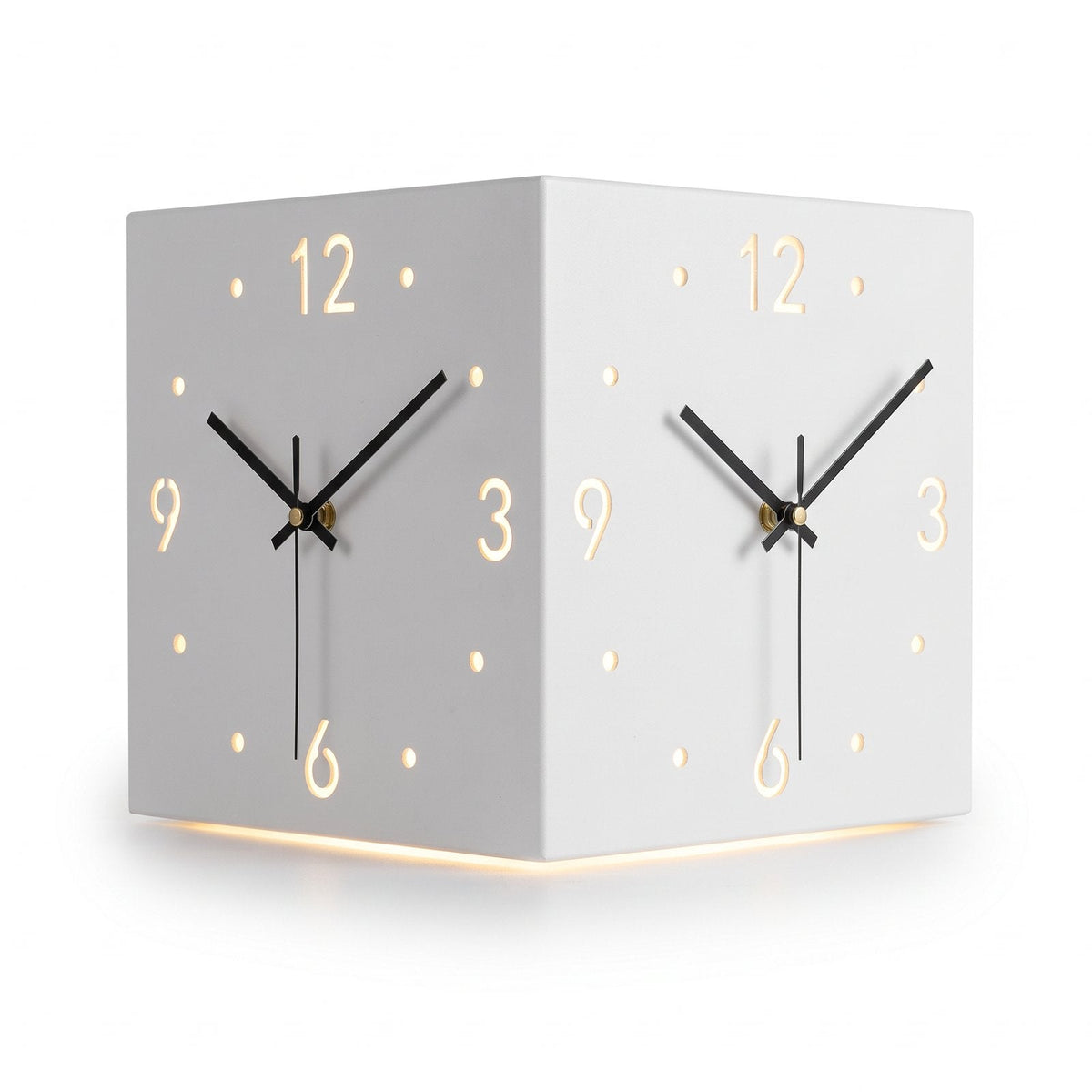Corner LED Wall Clock – product view 3