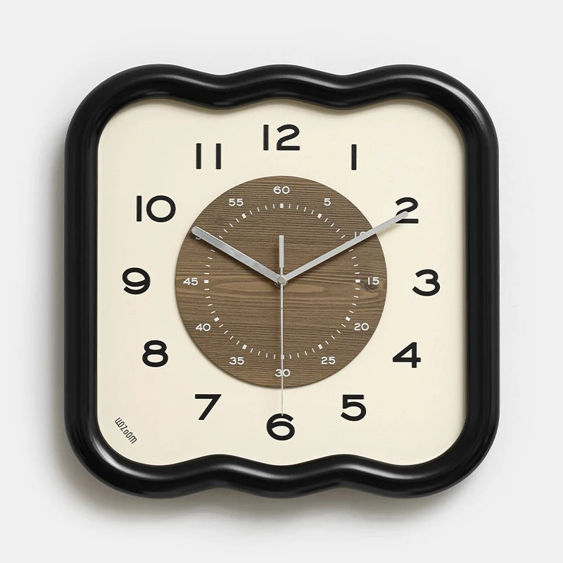 Cream Frame Square Wall Clock – product view 5