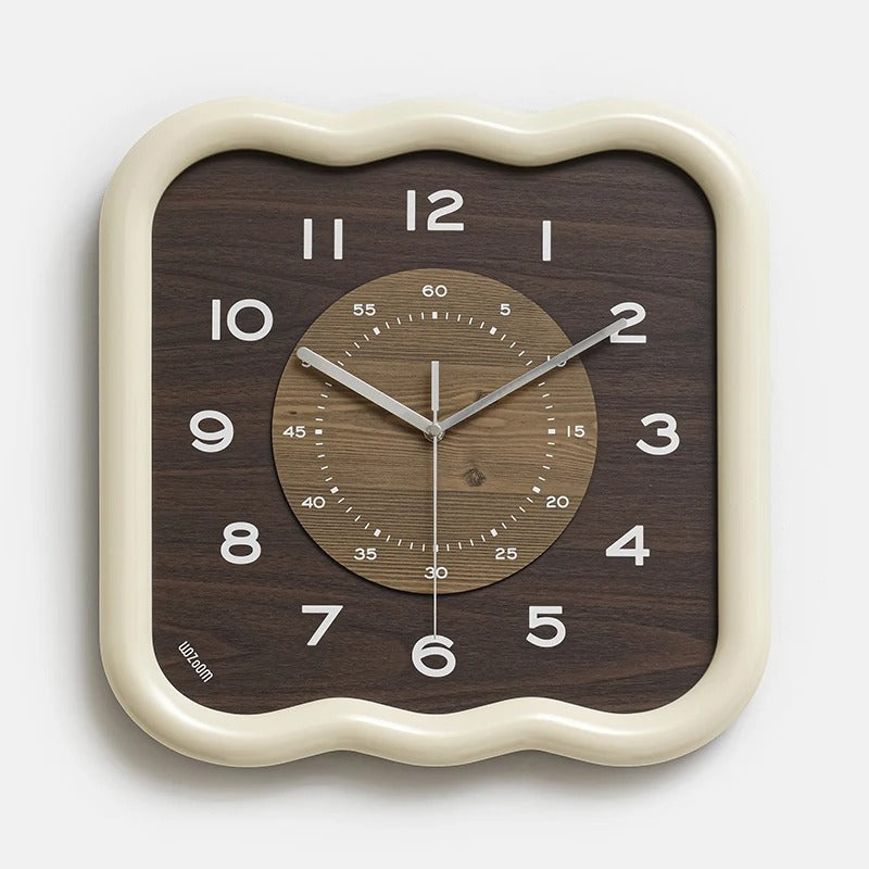 Cream Frame Square Wall Clock – product view 6