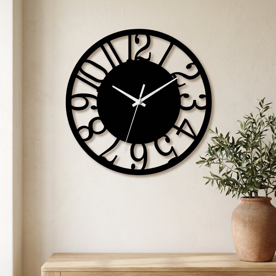Cut Out Numbers Wall Clock – product image