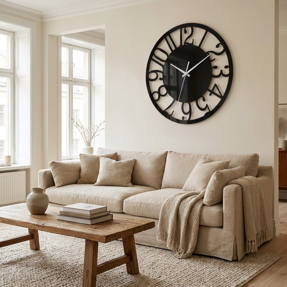 Cut Out Numbers Wall Clock – product view 2
