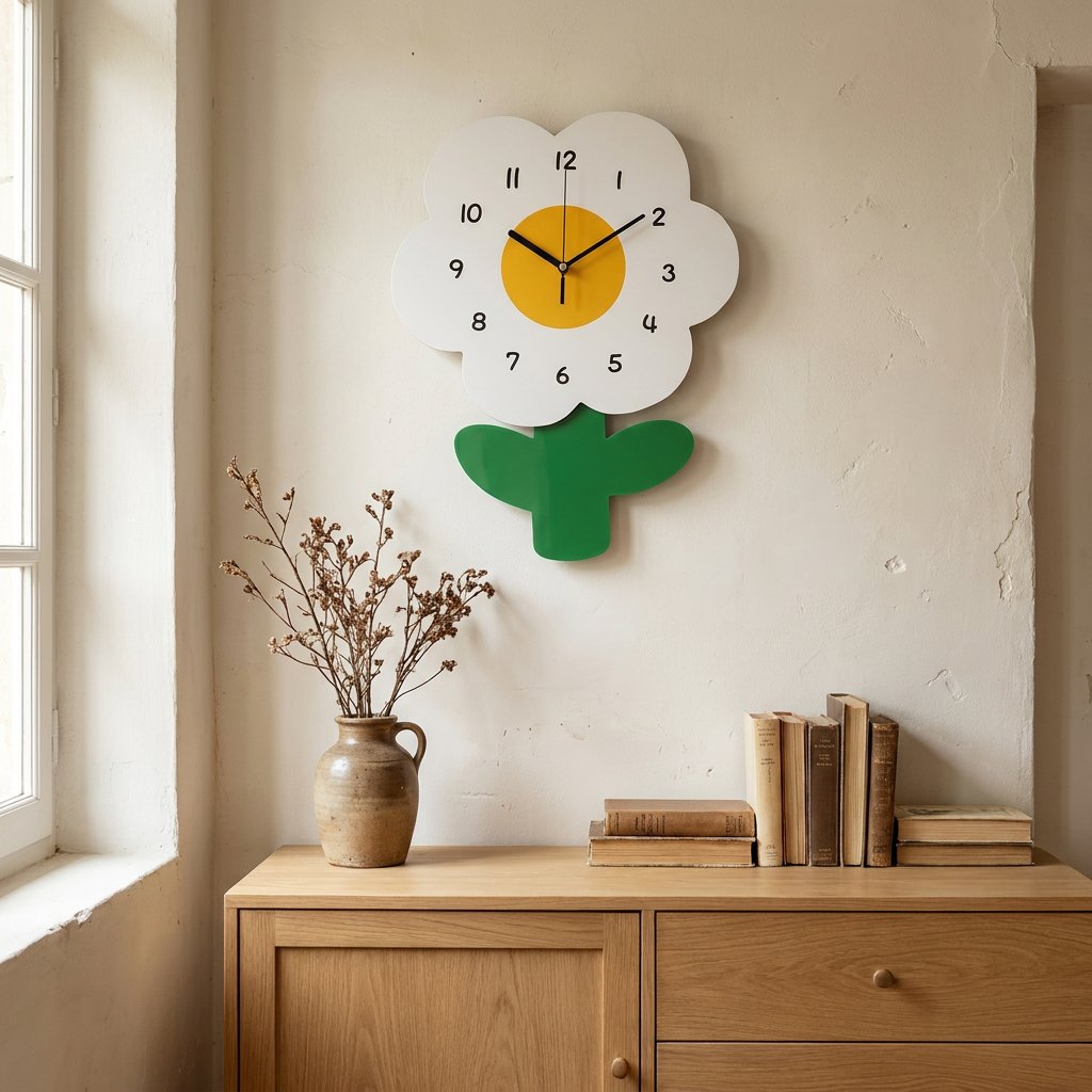 Daisy Floral Wall Clock – product image