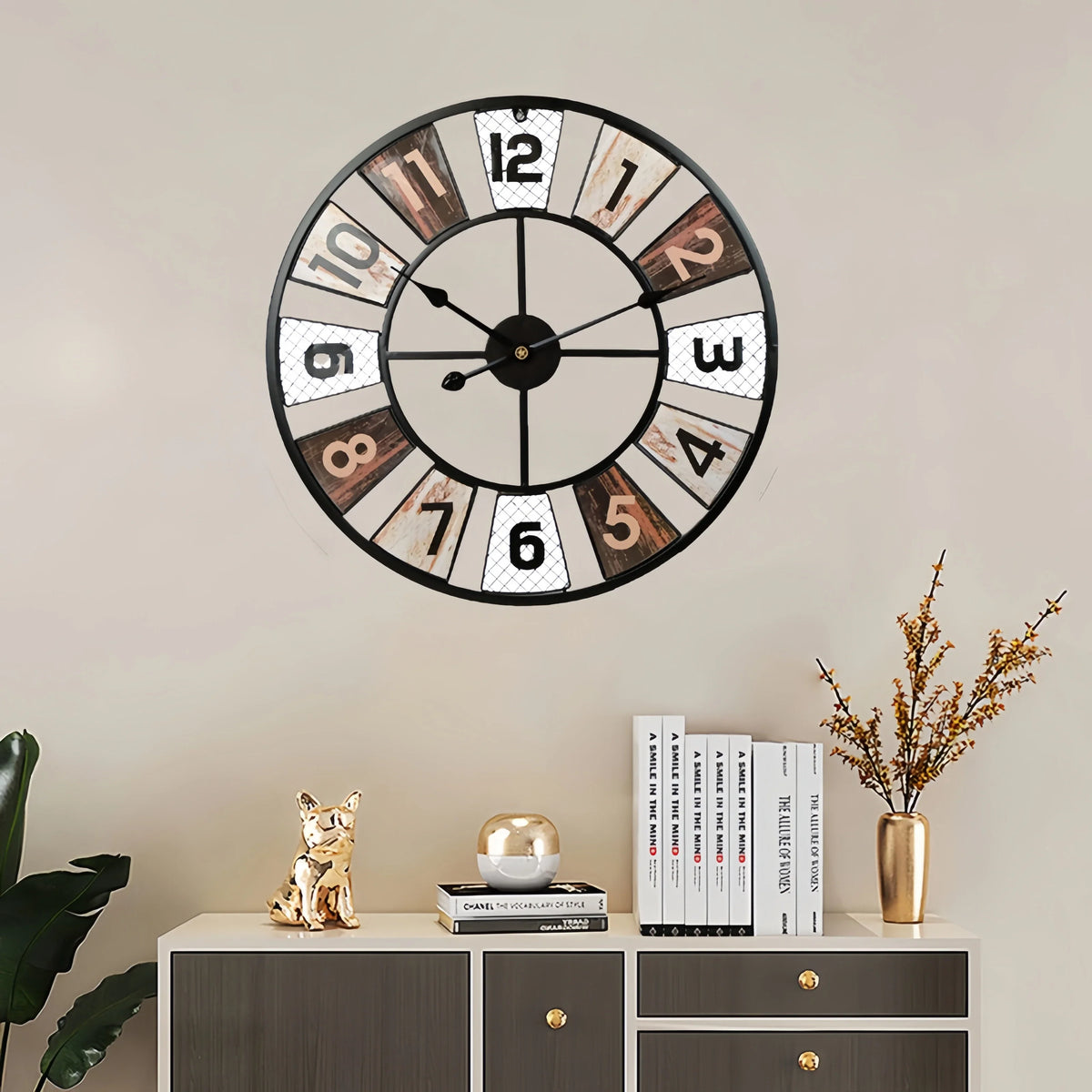 Eclectic Metal Wall Clock – product view 5