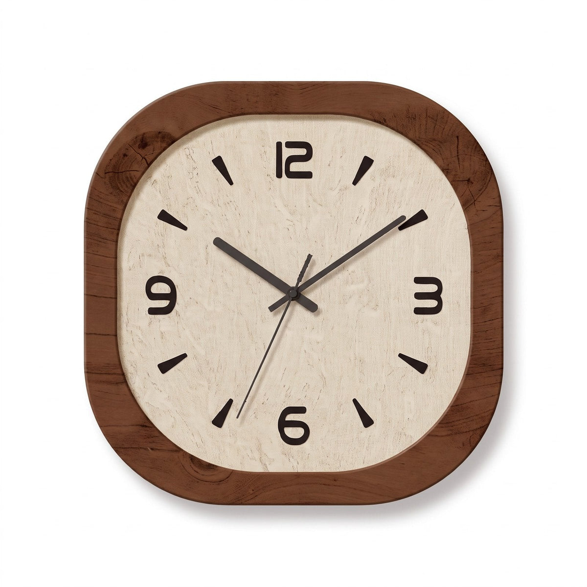 Elegant Minimalist Square Wooden Wall Clock – product view 5