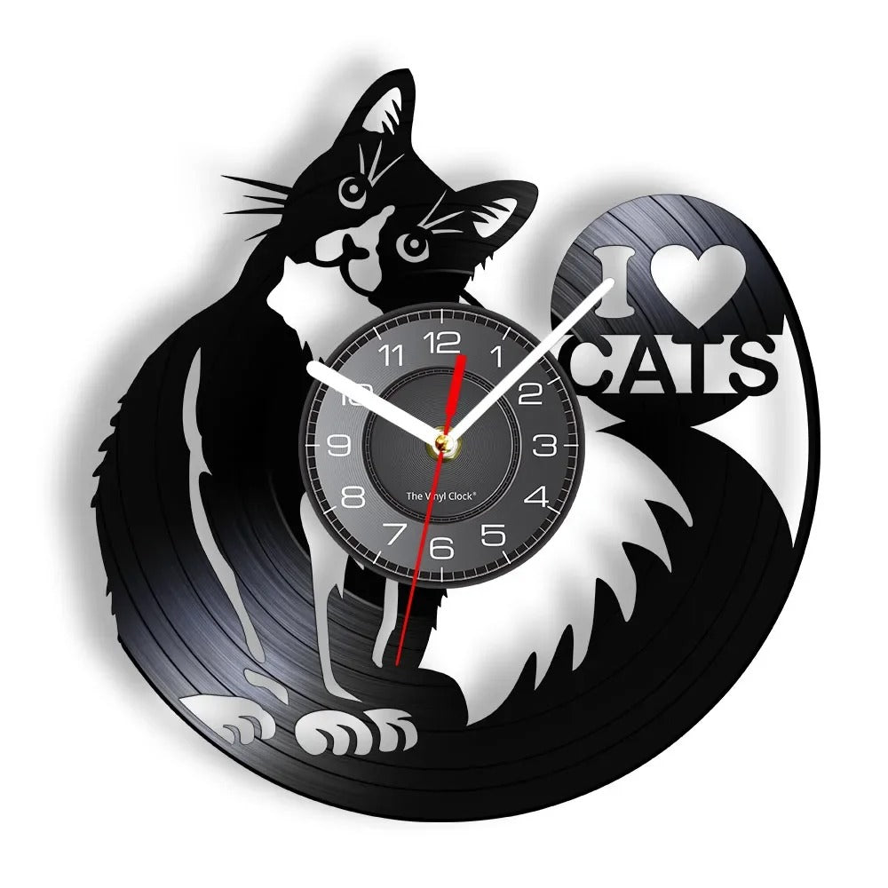 Feline Cat Wall Clock – product view 2