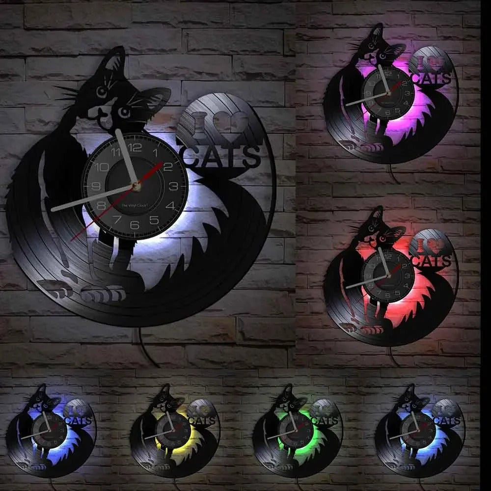 Feline Cat Wall Clock – product view 3