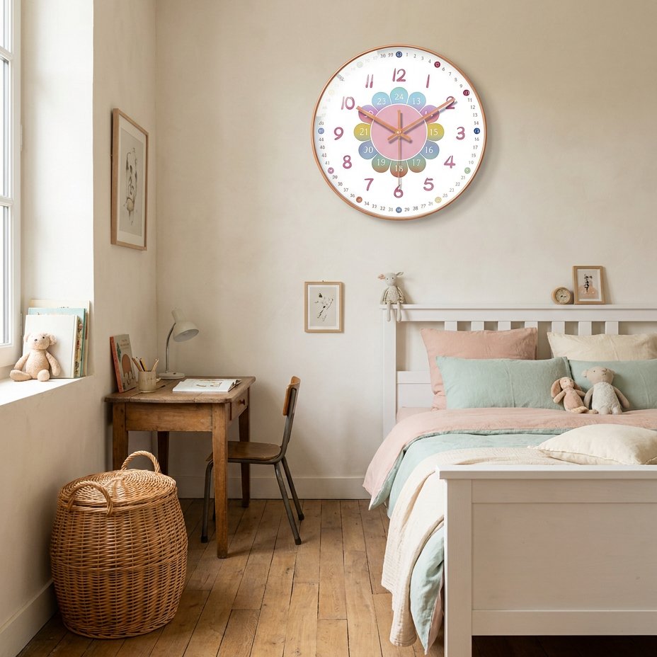 Flower Child Wall Clock – product view 2