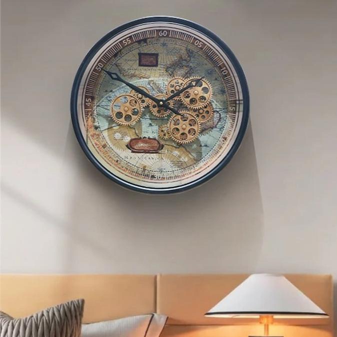 Gears Map Wall Clock – product image