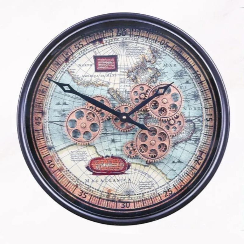 Gears Map Wall Clock – product view 9