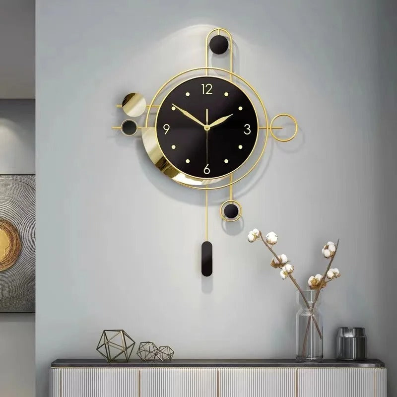 Geometric Metal Wall Clock – product image