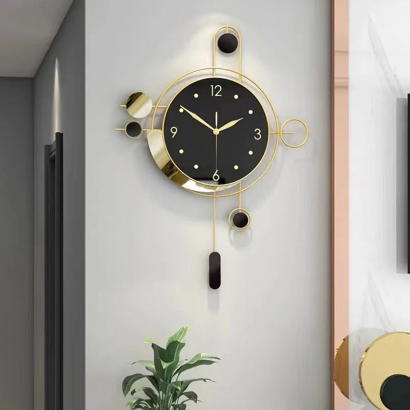 Geometric Metal Wall Clock – product view 3