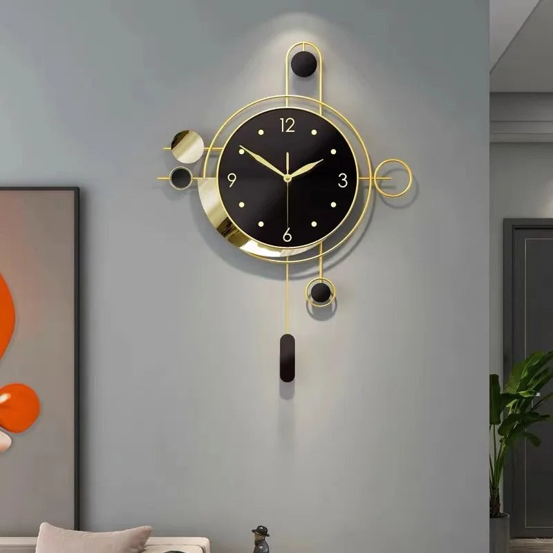Geometric Metal Wall Clock – product view 4
