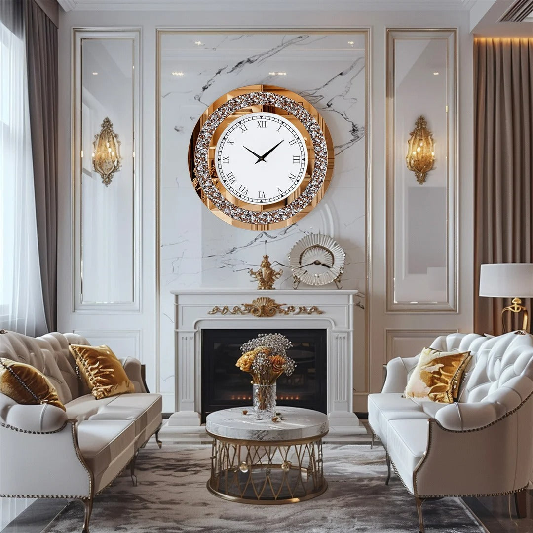Glamor Mirror Wall Clock – product view 5