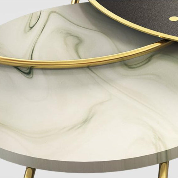 Gold Circle and Marble Wall Clock – product view 4