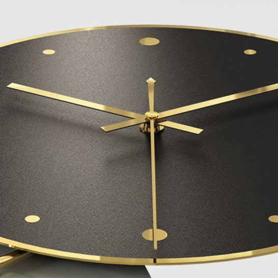 Gold Circle and Marble Wall Clock – product view 5
