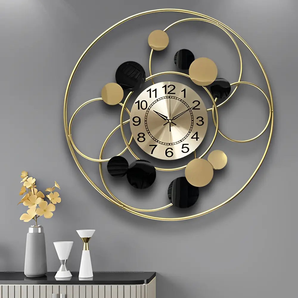 Gold Design Circle Wall Clock – view 2