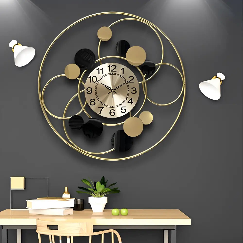 Gold Design Circle Wall Clock – view 6