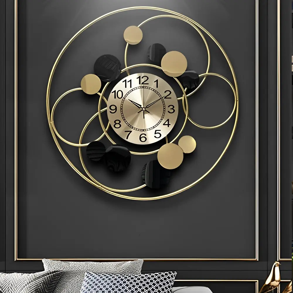 Gold Design Circle Wall Clock – view 8