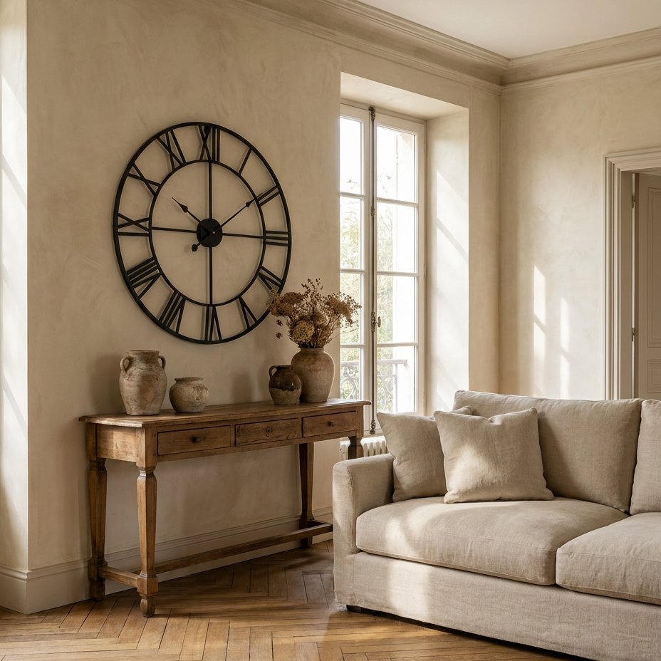 Gold Metal Roman Numeral Wall Clock – product view 2