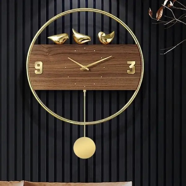 Golden Birds Pendulum Wall Clock – view 4