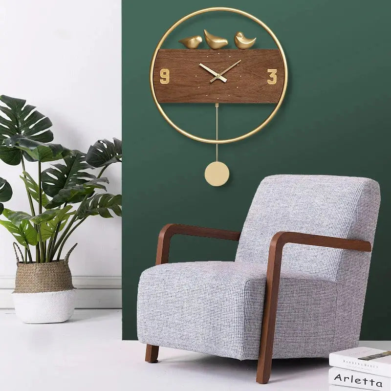 Golden Birds Pendulum Wall Clock – view 5