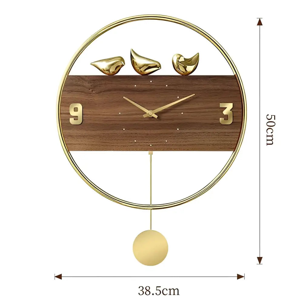 Golden Birds Pendulum Wall Clock – view 8