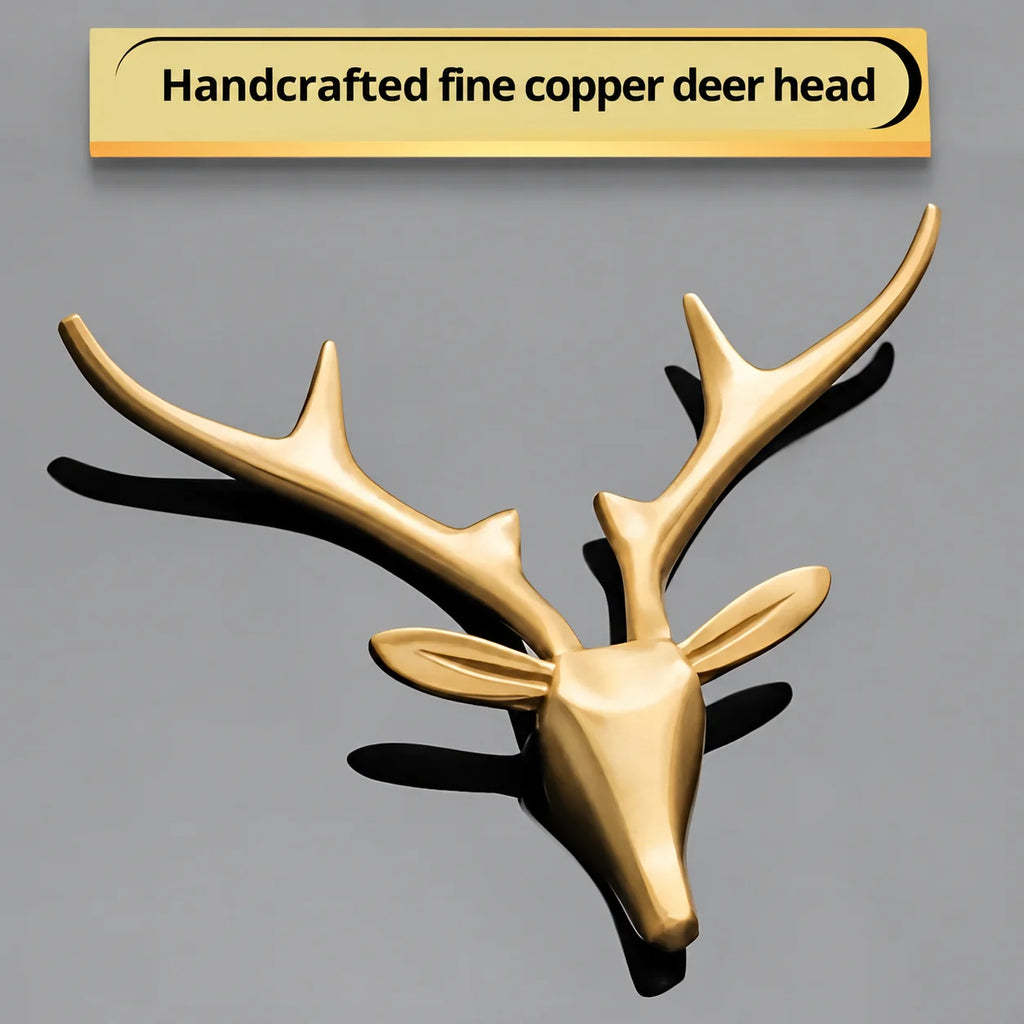 Golden Deer and Black Marble Wall Clock – image 4