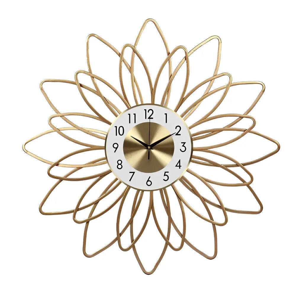 Golden Flower Wall Clock – view 6