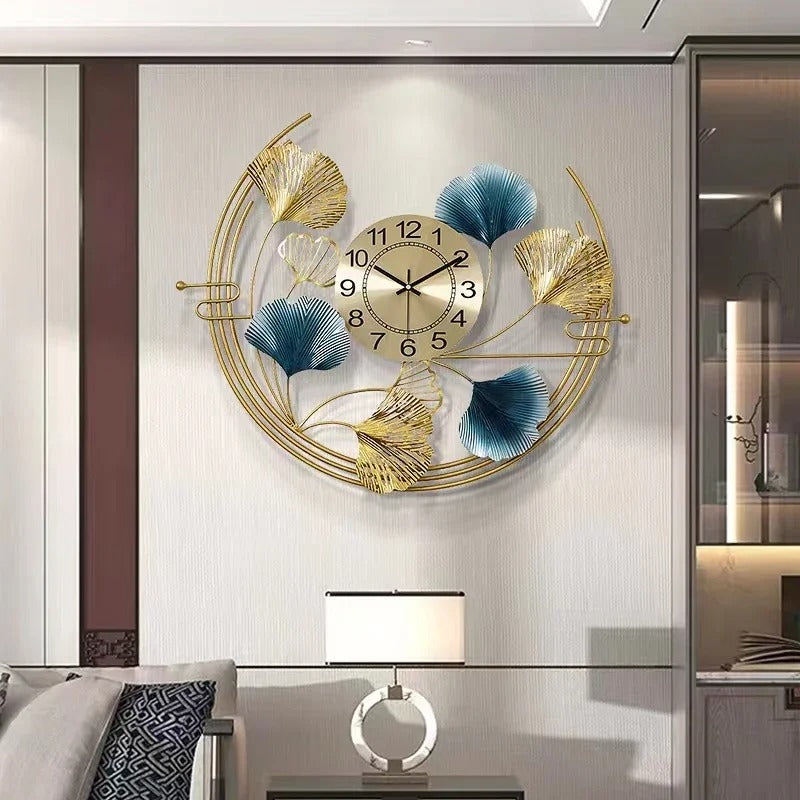 Golden Foliage Wall Clock – product view 6