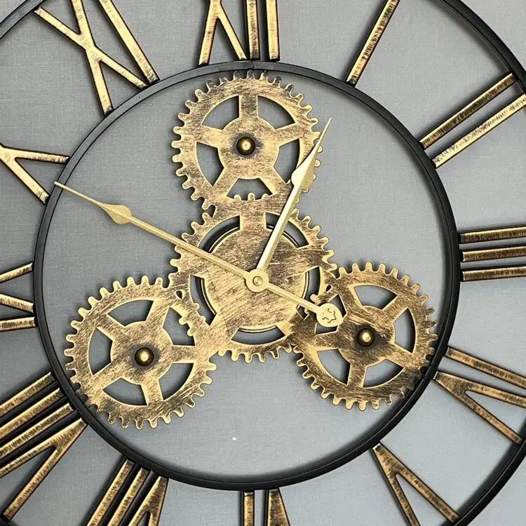 Golden Gears Wall Clock – view 3