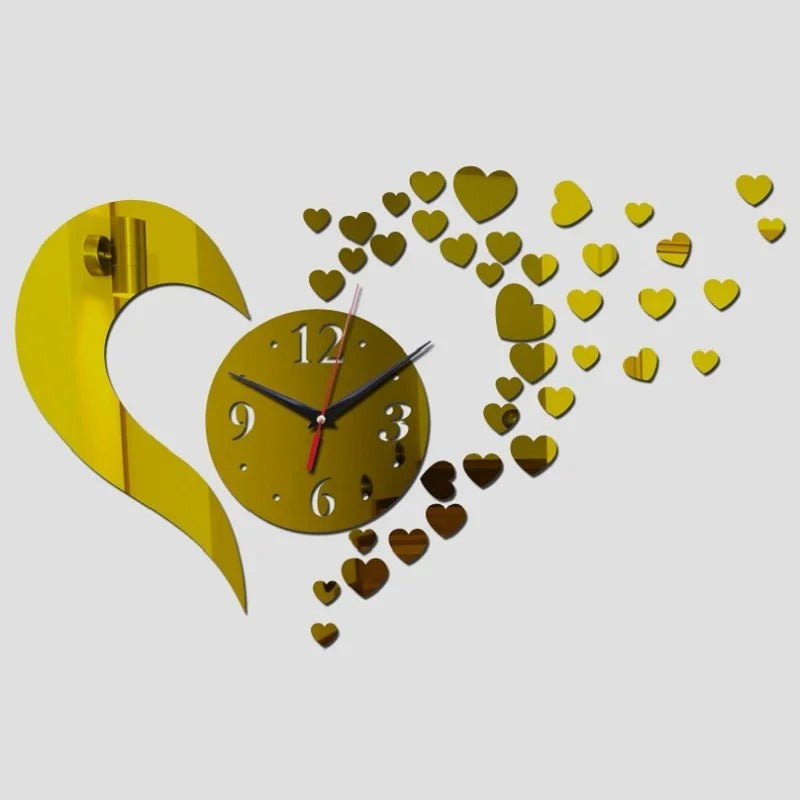 Golden Hearts Wall Clock – product image