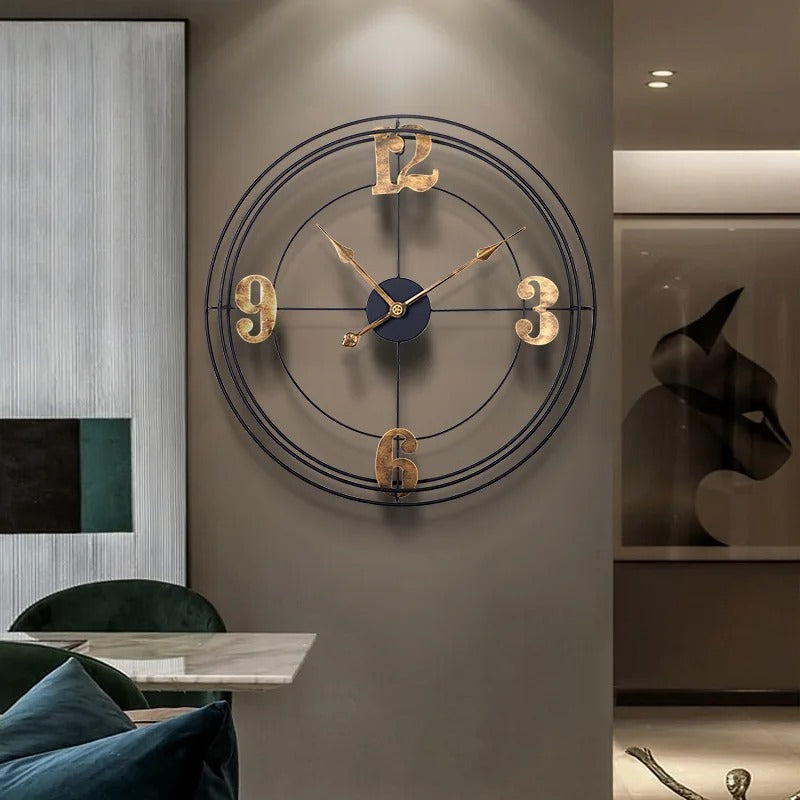 Golden Numbers Wall Clock – product image