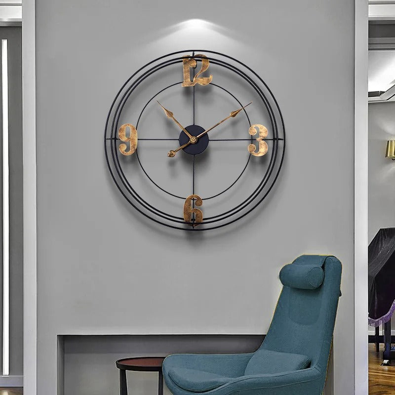 Golden Numbers Wall Clock – product view 2